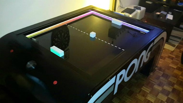 Hacker Creates A Real-Life PONG Arcade Table Game Hacker Creates A Real-Life PONG Arcade Table Game