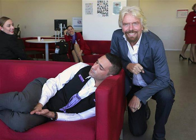 This Happens When Richard Branson Catches You Sleeping On The Job This Happens When Richard Branson Catches You Sleeping On The Job