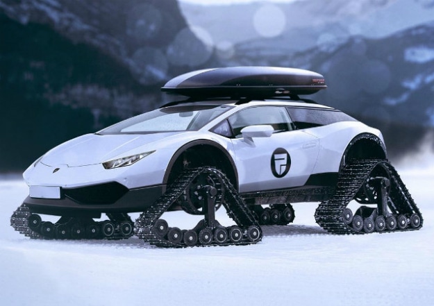 $200,000 Lamborghini Huracan Turned Into A Snowmobile $200,000 Lamborghini Huracan Turned Into A Snowmobile