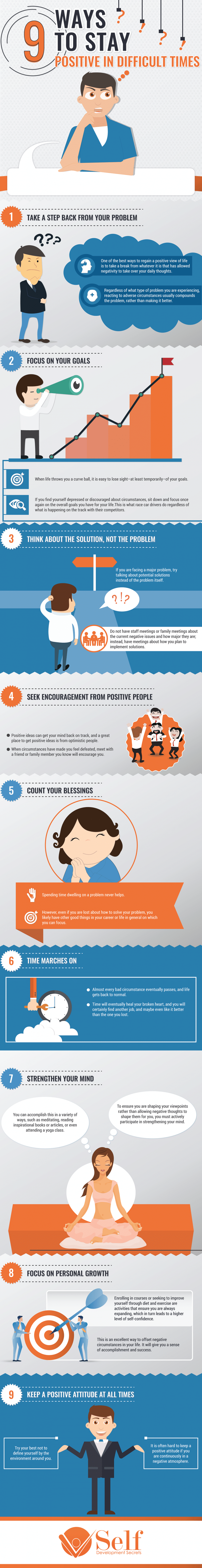 9 Ways To Stay Positive During Difficult Times [Infographic] | Bit Rebels