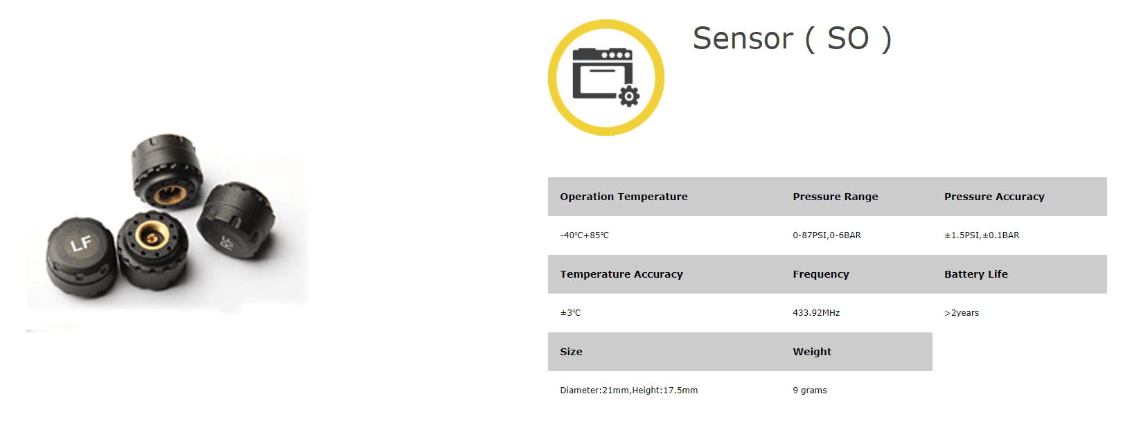 Tymate Tire Pressure Measuring System Article Image