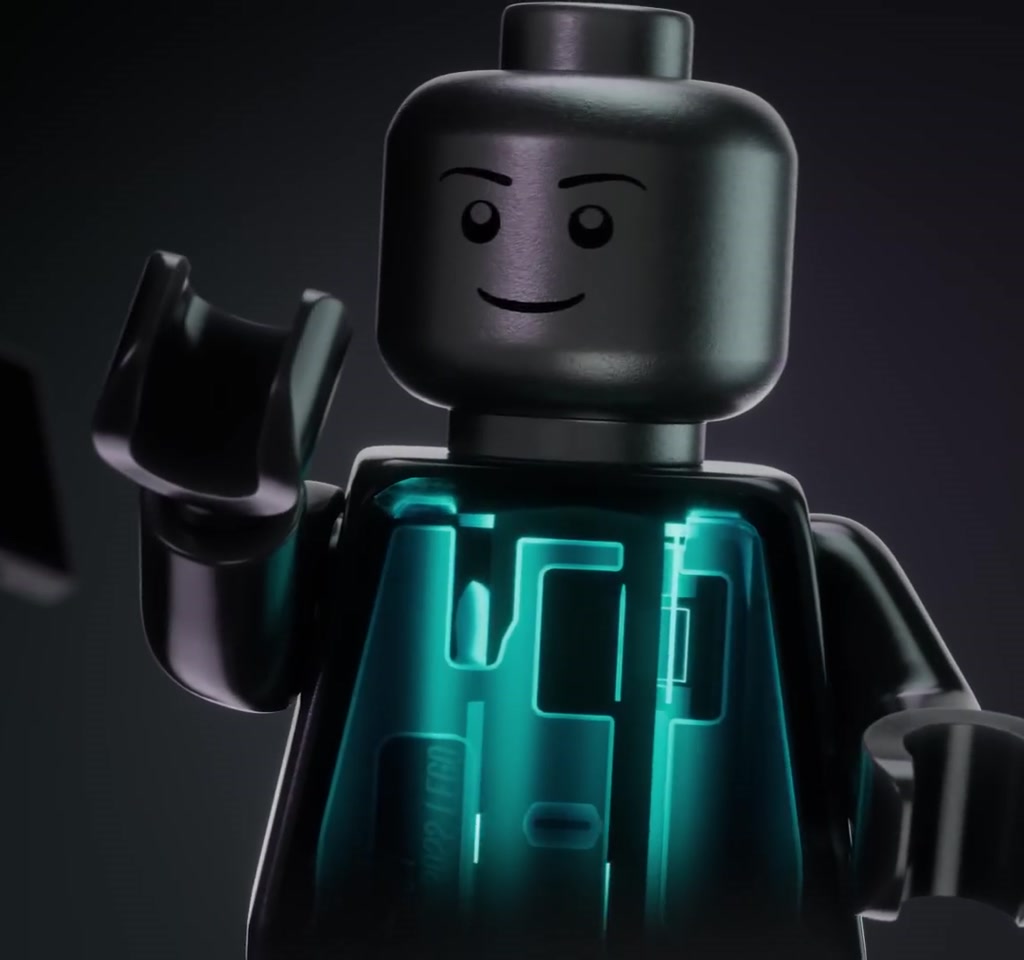 Child and adult building LEGO Smart Play System interactive bricks on a table with a tablet showing responsive lights